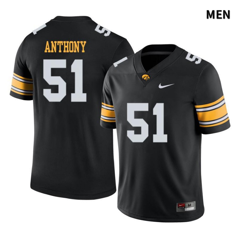 Men's Iowa Hawkeyes NCAA #51 Will Anthony Black Authentic Nike Alumni Stitched College Football Jersey DY34E70GP